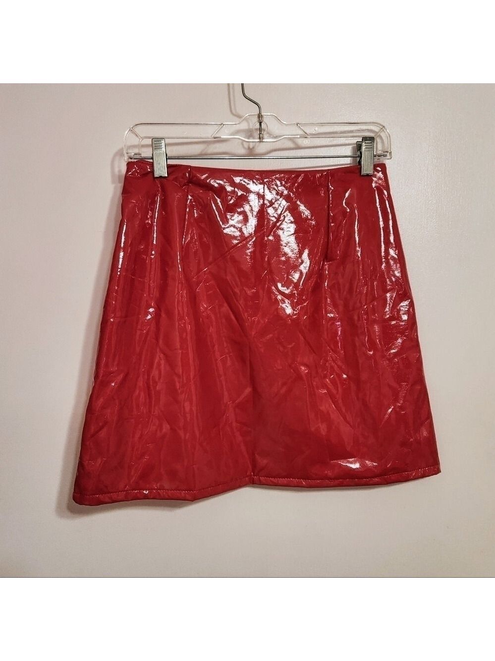 Honeybum Red Faux Leather Mini Skirt XS - Picture 5 of 10